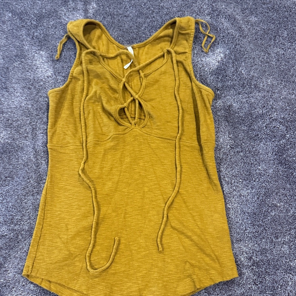 Mustard Yellow Sleeveless Top